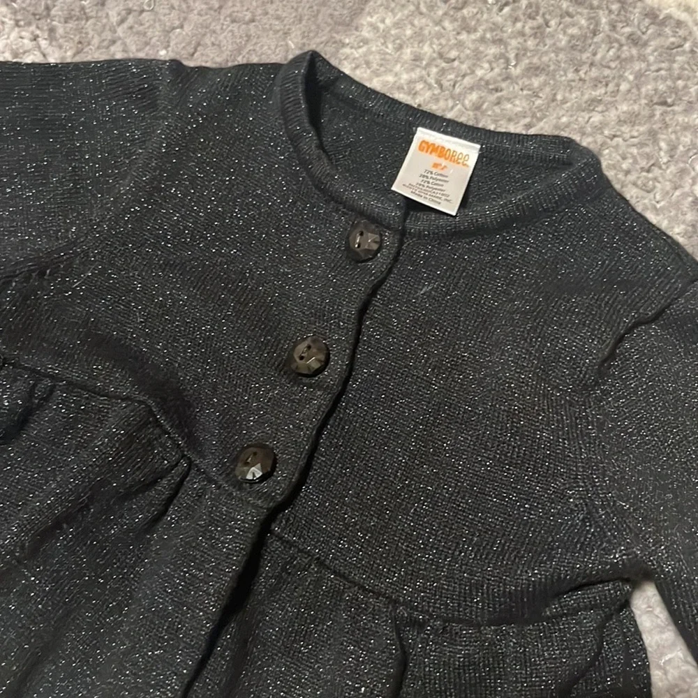 Gymboree Girl’s 2T Black Sparkle Cardigan Sweater
